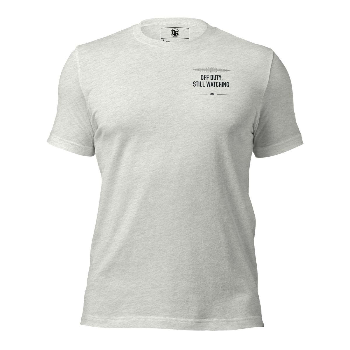 The Shift Never Really Ends Tee in Ash — front view