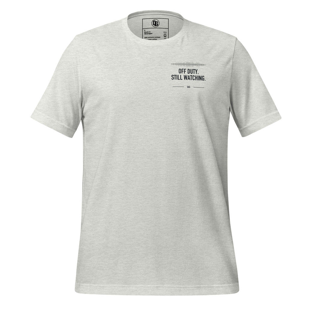 The Shift Never Really Ends Tee in Ash — front view