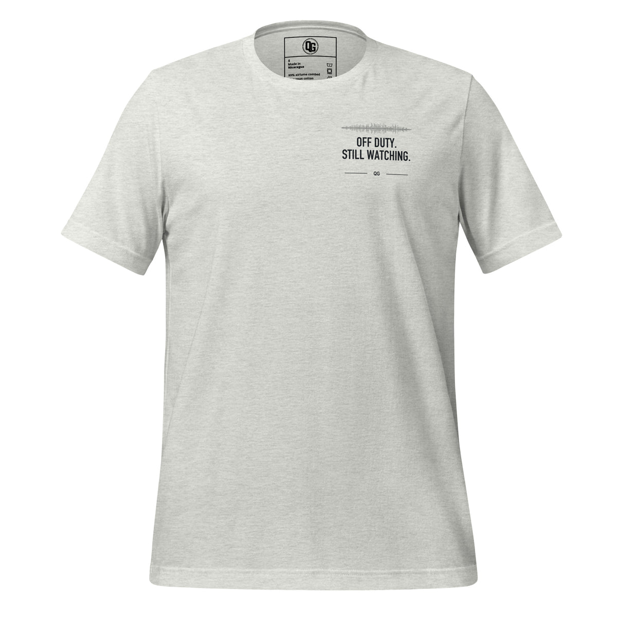The Shift Never Really Ends Tee in Ash — front view