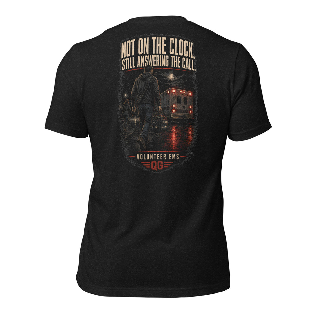 Still Answering the Call EMS Tee — black heather back