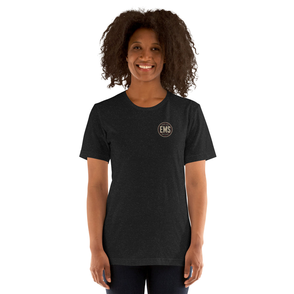 Every Life Matters EMS Tee — black heather front