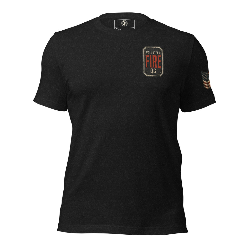 When the Tones Drop Firefighter Tee — black heather front