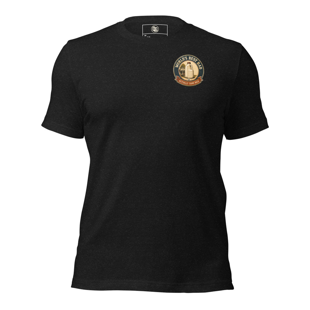 Actually Came Back Tee in Black Heather — front view