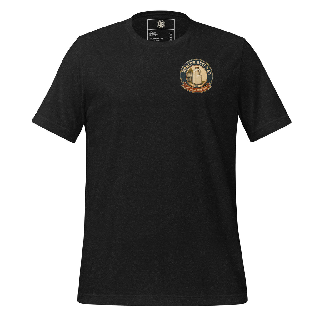 Actually Came Back Tee in Black Heather — front view