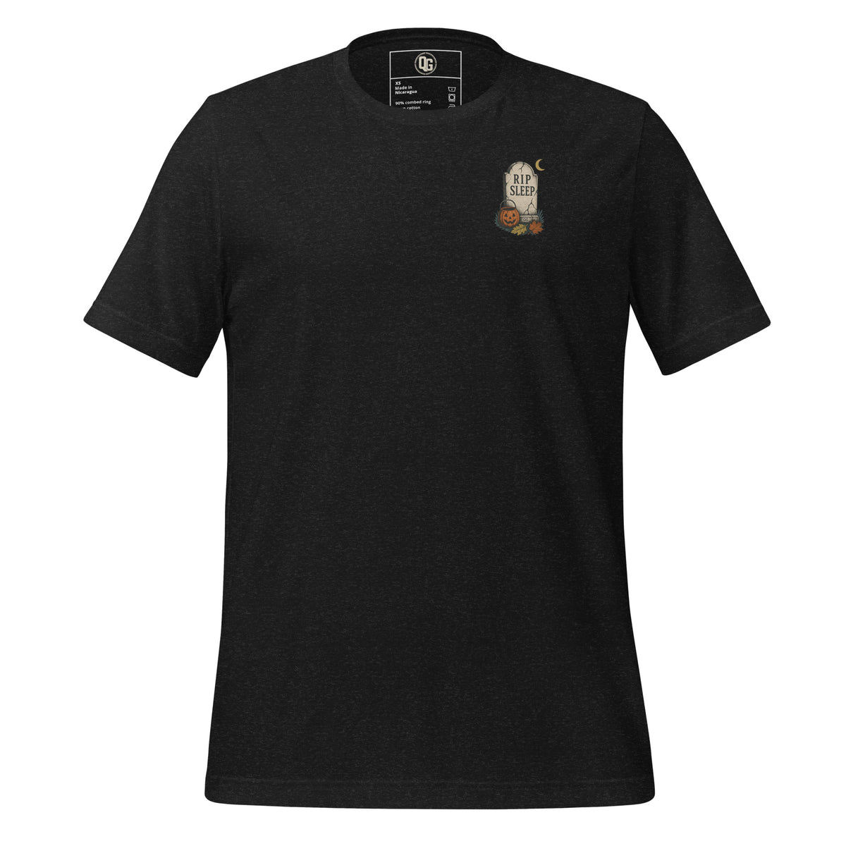 Things I Knew Before You Tee in Black Heather — front view