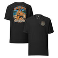 Nothing Beats Lake Days Tee in Black Heather — front and back