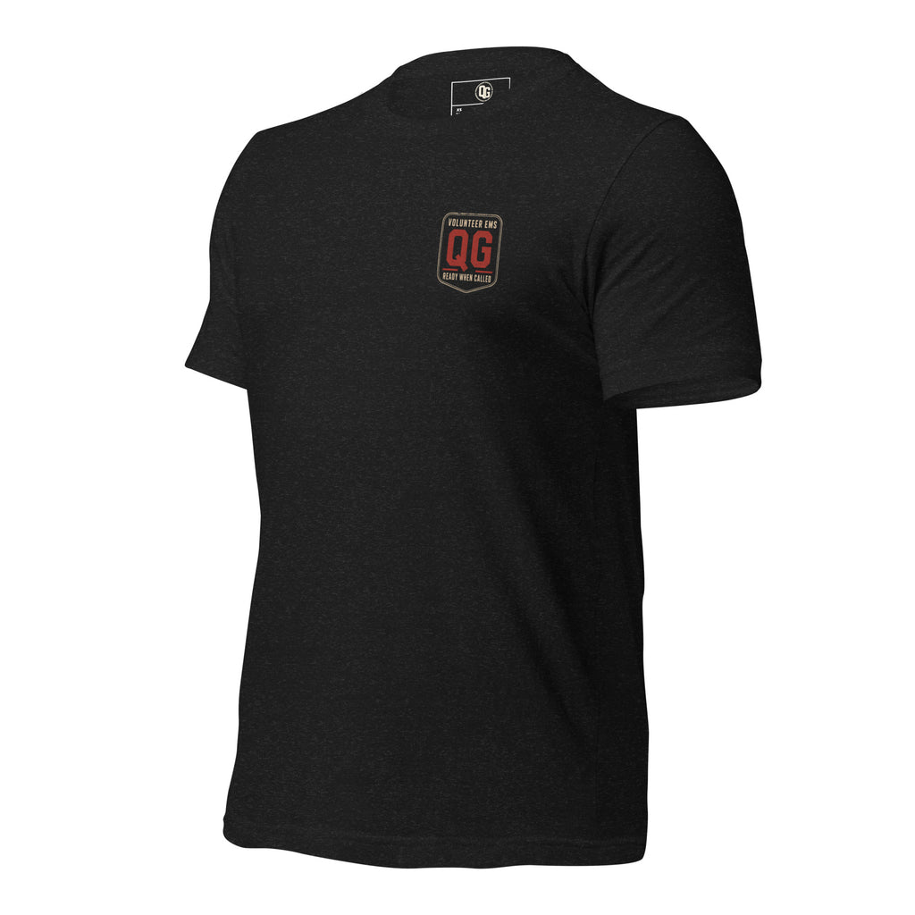 Still Answering the Call EMS Tee — black heather left front
