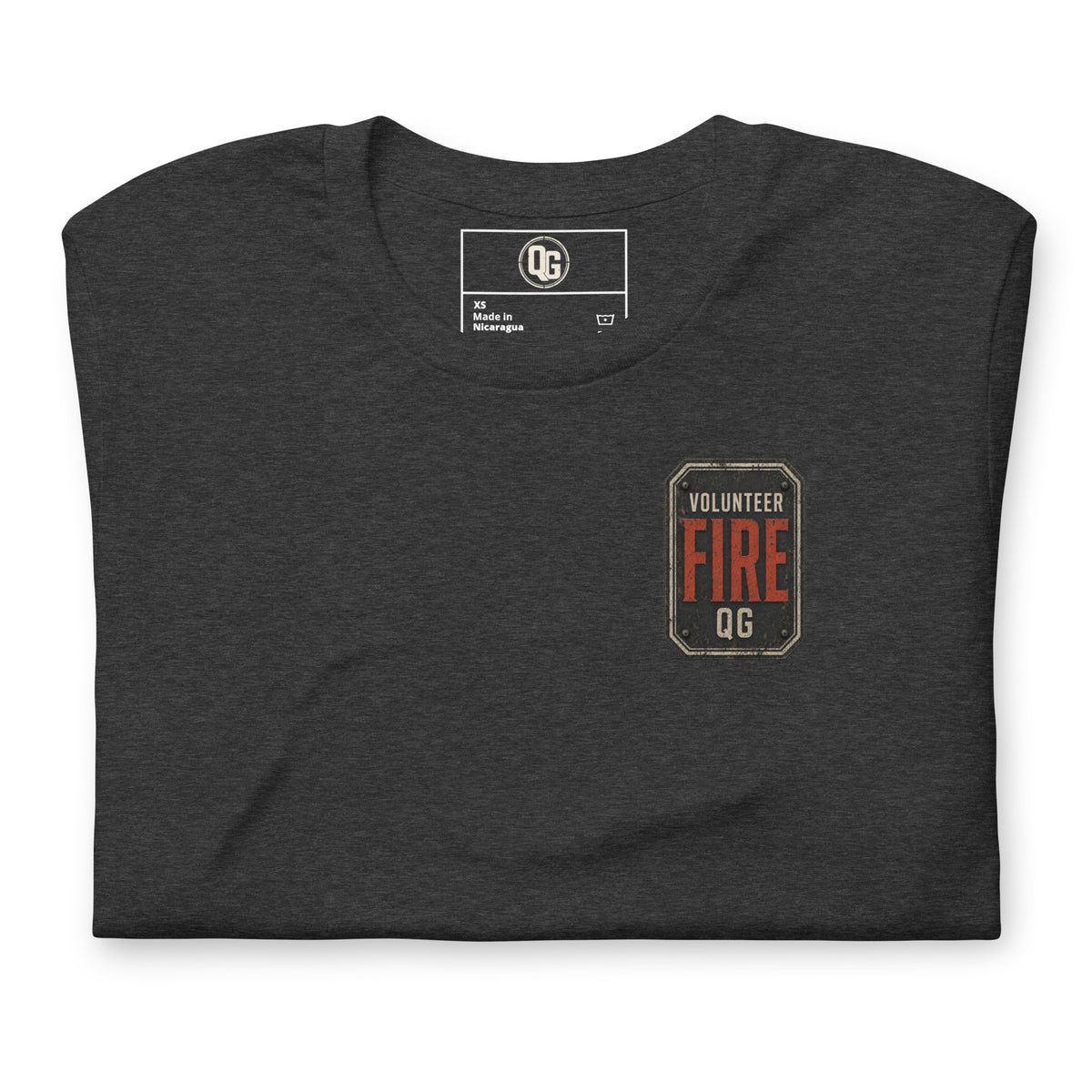 When the Tones Drop Firefighter Tee — dark grey heather front