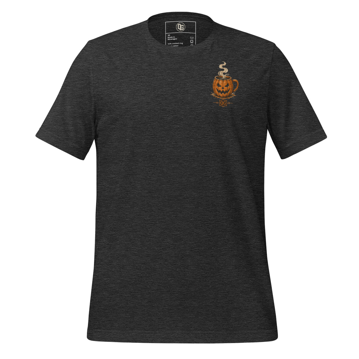 Dead Tired. Still Functioning. Tee in Dark Grey Heather — front view