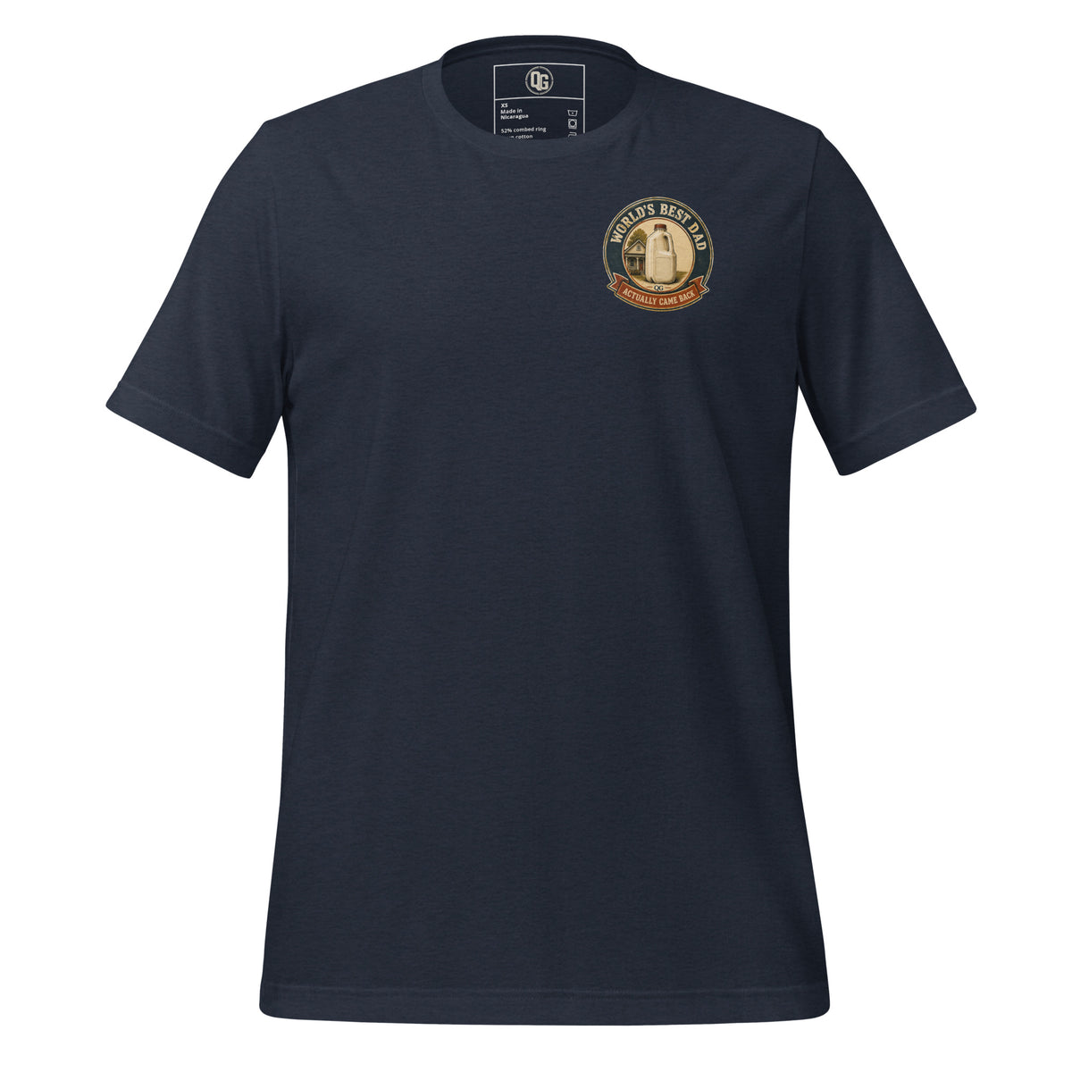 Actually Came Back Tee in Heather Navy — front view