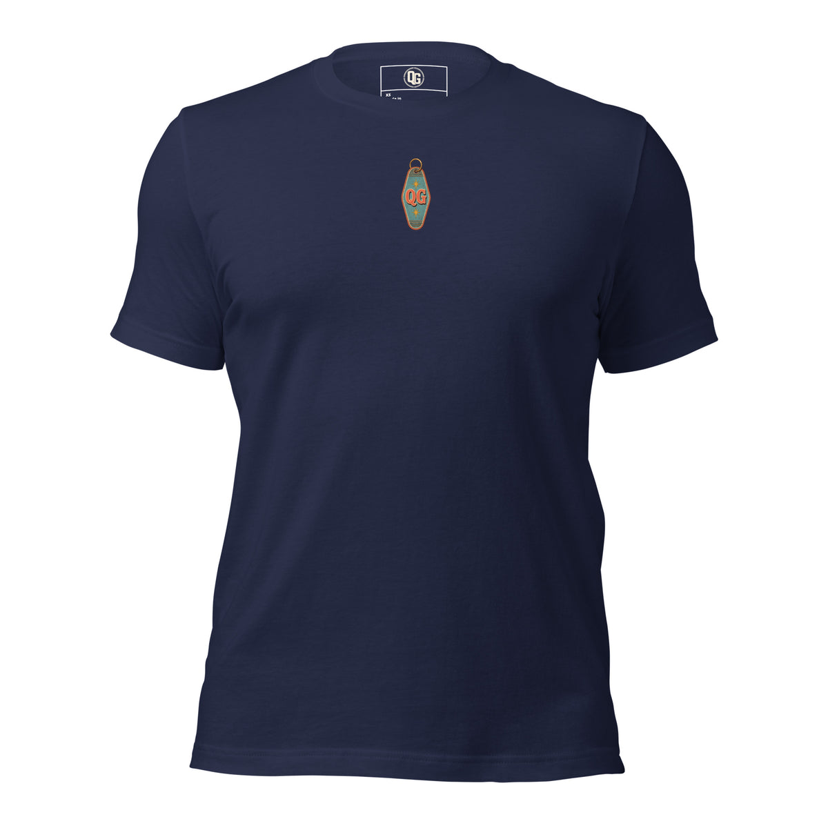 Checkout at 11. Regrets at 12 — navy front