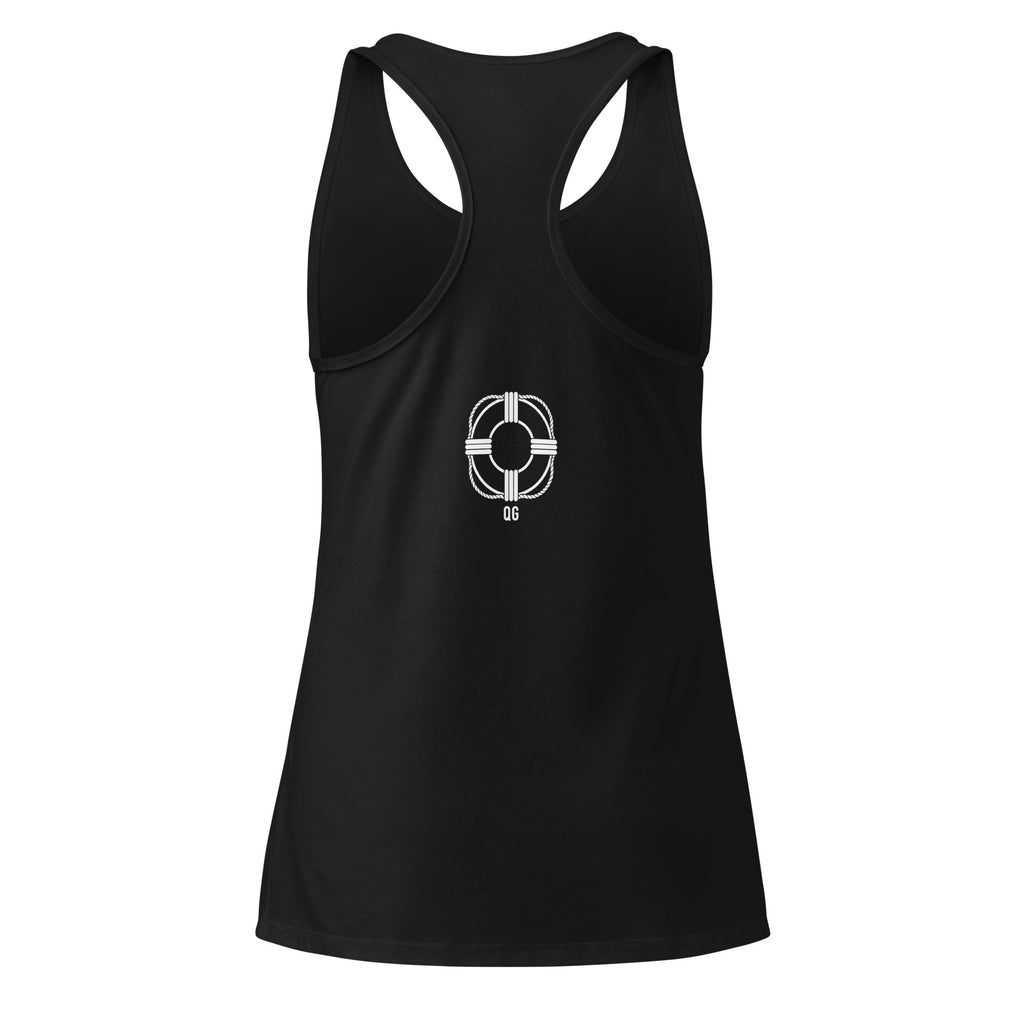 Not Just Flotation Devices Women’s Racerback Tank — womens ideal racerback tank top black back