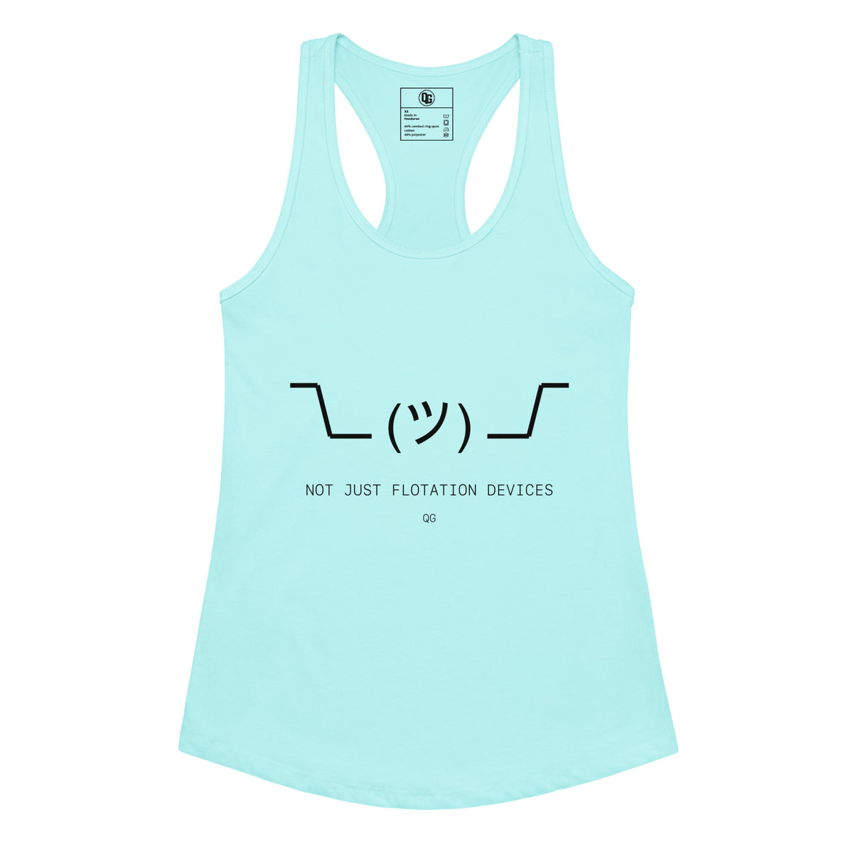 Not Just Flotation Devices Women’s Racerback Tank — womens ideal racerback tank top cancun front